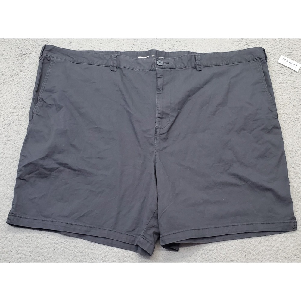 Old Navy Travel Chino Shorts Mens 50 Black Built-In Flex Slash Pocket Flat Front